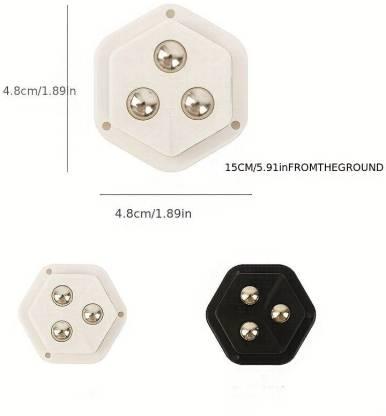 4pcs Self Adhesive 3 Eyed Castor Wheel For Storage Box