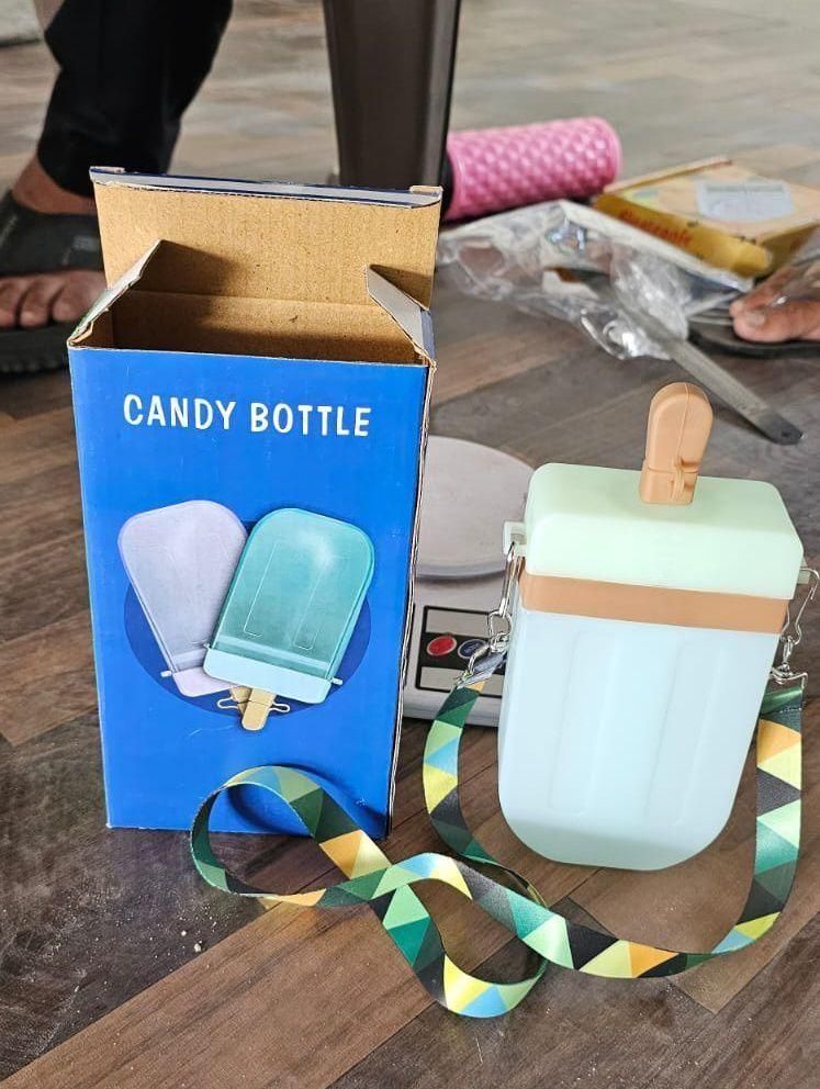 Leakproof Plastic Ice Cream Drink Water Bottle with Strap