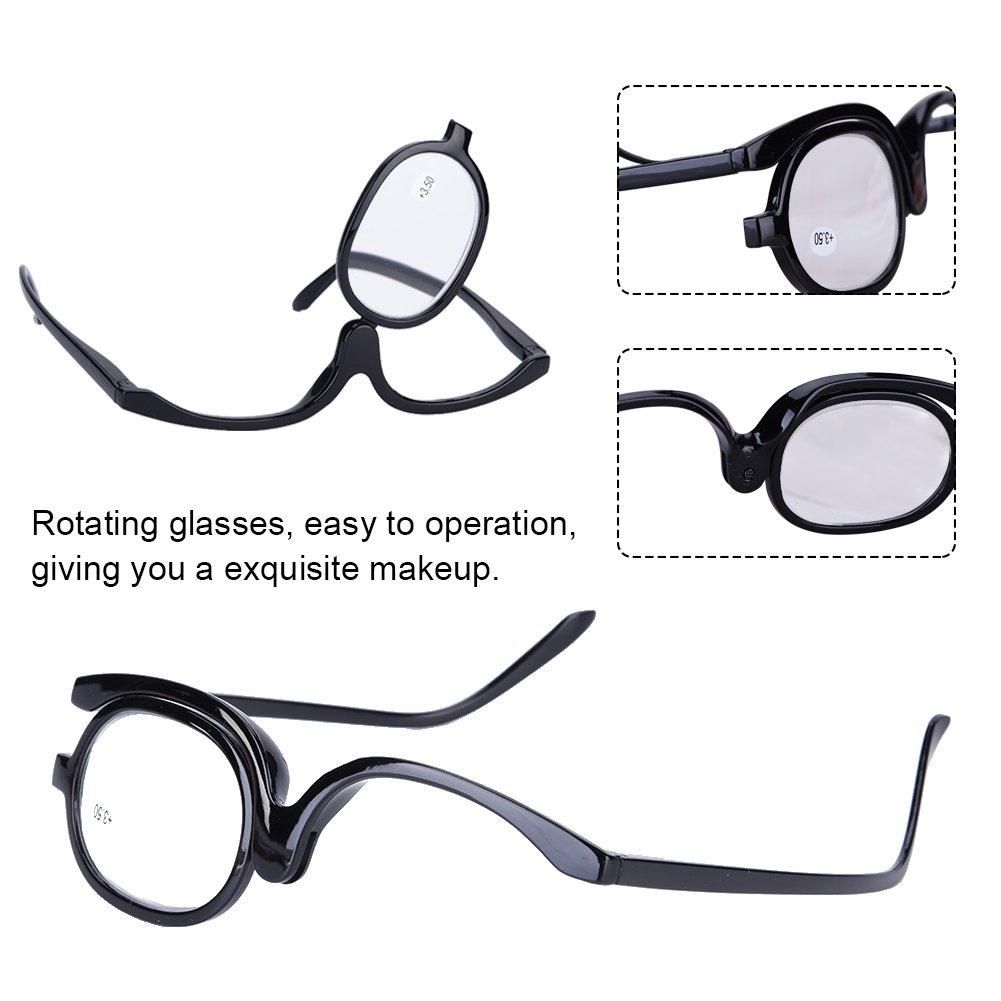 Eye makeup glasses single lens rotating glasses women