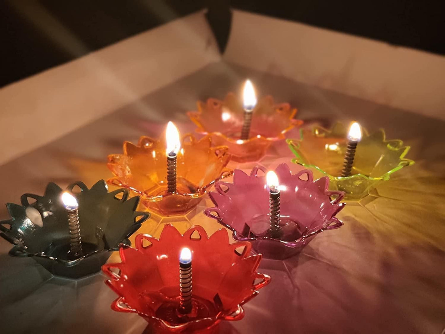 Set of 12 and set of 24 3D Reflection Diya