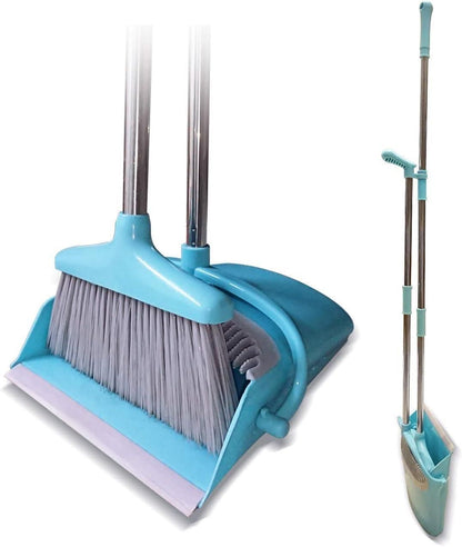 Broom and Dustpan Set Lightweight Upright Lobby Broom and Dust Pan Combo